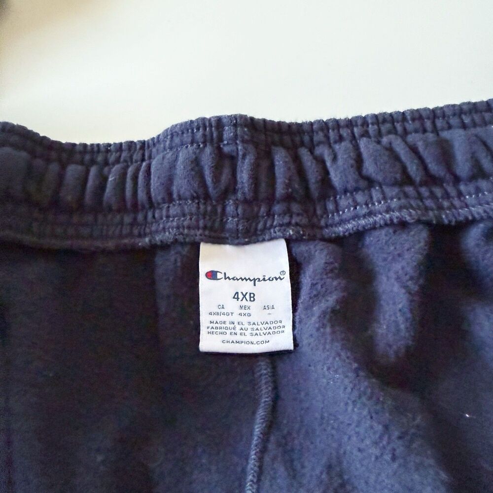 READ Champion Sweatpants 4XB Navy Blue Joggers Spell Out Logo Tapered Big Tall - Picture 8 of 16